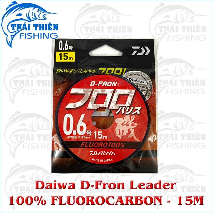 Dây Câu Cá Leader Daiwa D-Fron 100% Fluoro Carbon Cuộn 15m Made In Japan