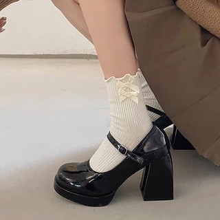 (SẴN) GIÀY CAO GÓT A12 PHONG CÁCH RETRO ĐẾ CAO 8CM