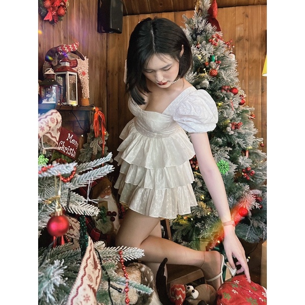 Váy xô hoa tầng SNOW