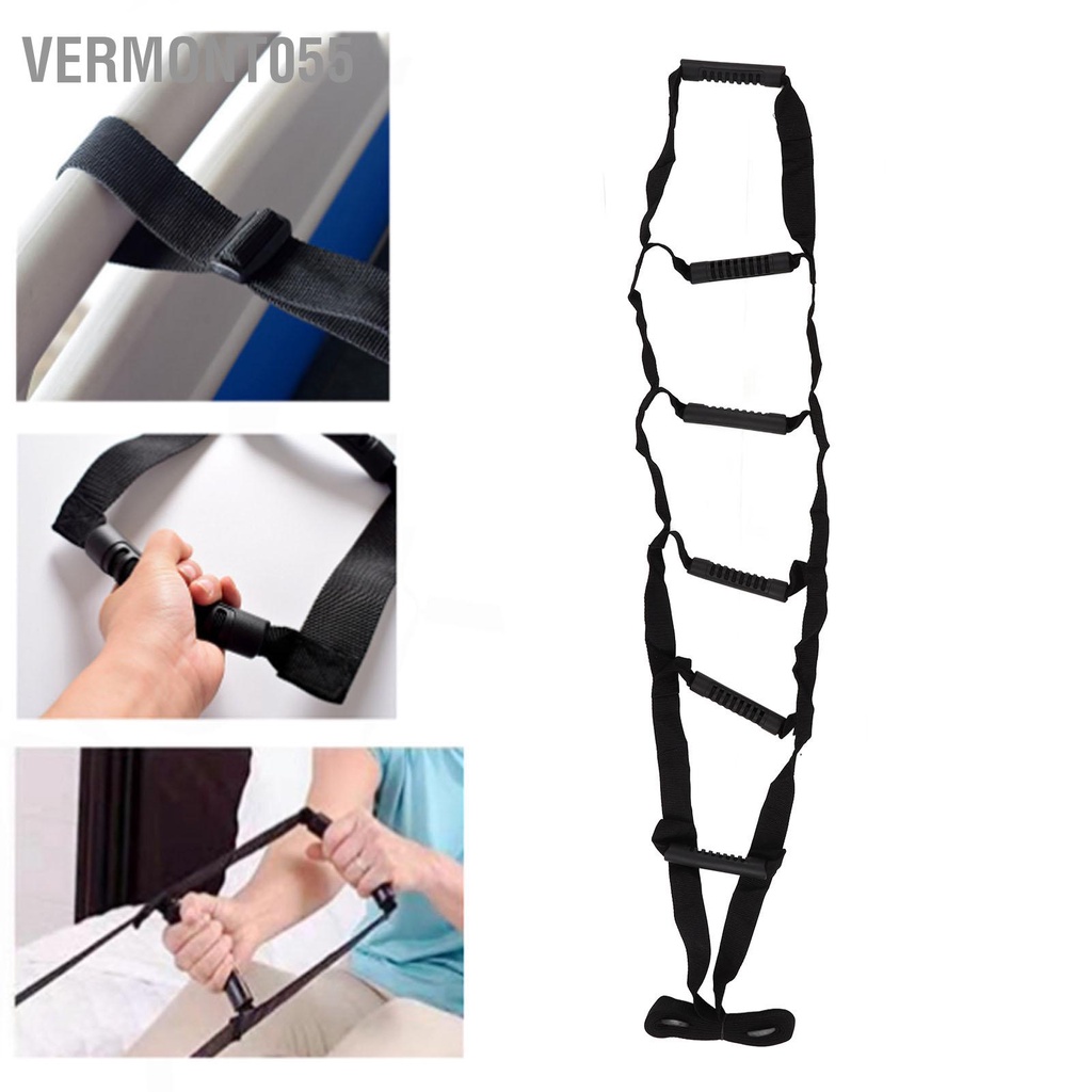 Vermont055 2 Chiếc Giường Thang Hỗ Trợ Dây Đeo Nylon Có Thể Điều Chỉnh Kéo Ngồi Lên 6 Tay Cầm Cho Bệnh Nhân Cao Tuổi