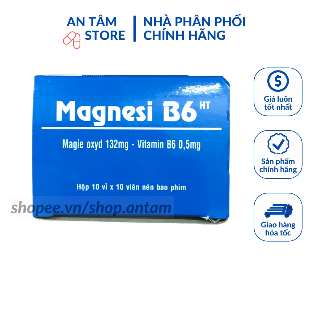 Magnesi B6 hộp 100 viên - Bổ sung magie và vitamin B6 cho cơ thể