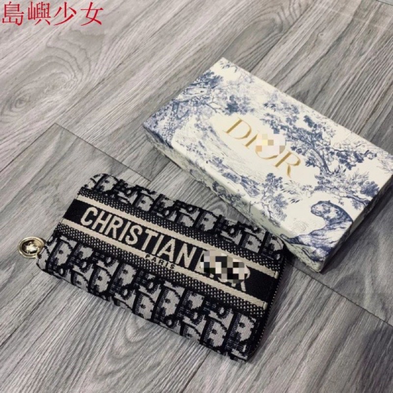 ví dài nữ in họa tiết dio.r thổ cẩm bán kèm full hộp