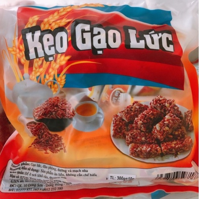 Kẹo Lức Đặc Sản Thái Bình - Kẹo Lức Đình Mạnh Gói 300g