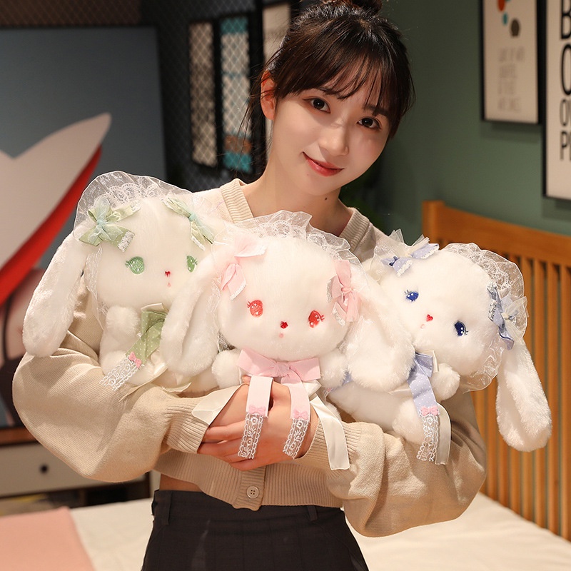 Thỏ Nhồi Bông Thiết Kế Phong Cách Lolita Dễ Thương Xinh Xắn