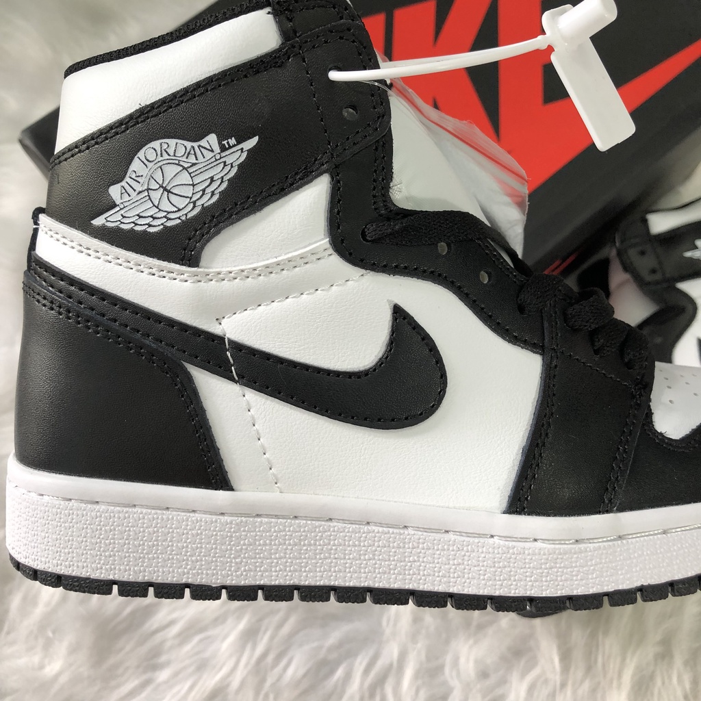 Giày Jordan 1 Panda Cổ Cao, Giày thể thao Jordan, Giày sneaker JD1 High đen trắng cao tặng Full bill box