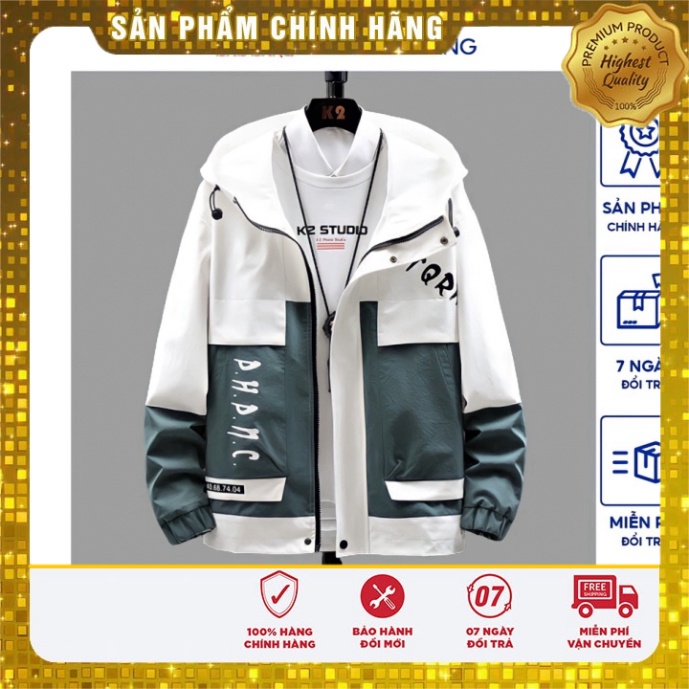 Áo khoác gió thu đông phối màu kết hợp Bảo Đăng