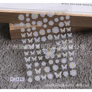 Sticker dán móng hoa nổi, miếng dán móng