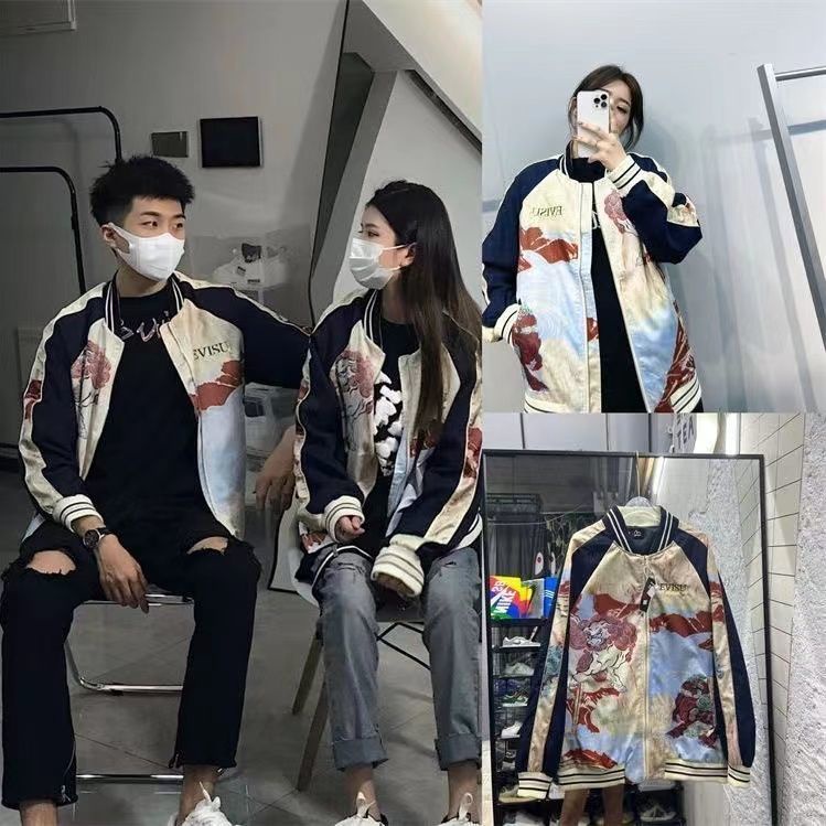 A 'o Bomber Influencer Su Liu Áo Khoác Bóng Chày Mỏng Phong Cách Đường Phố Thời Trang Xuân Thu Cho Nam Sinh