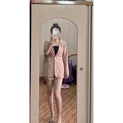 Pass set áo vest tay dài quần ngắn - new 95%