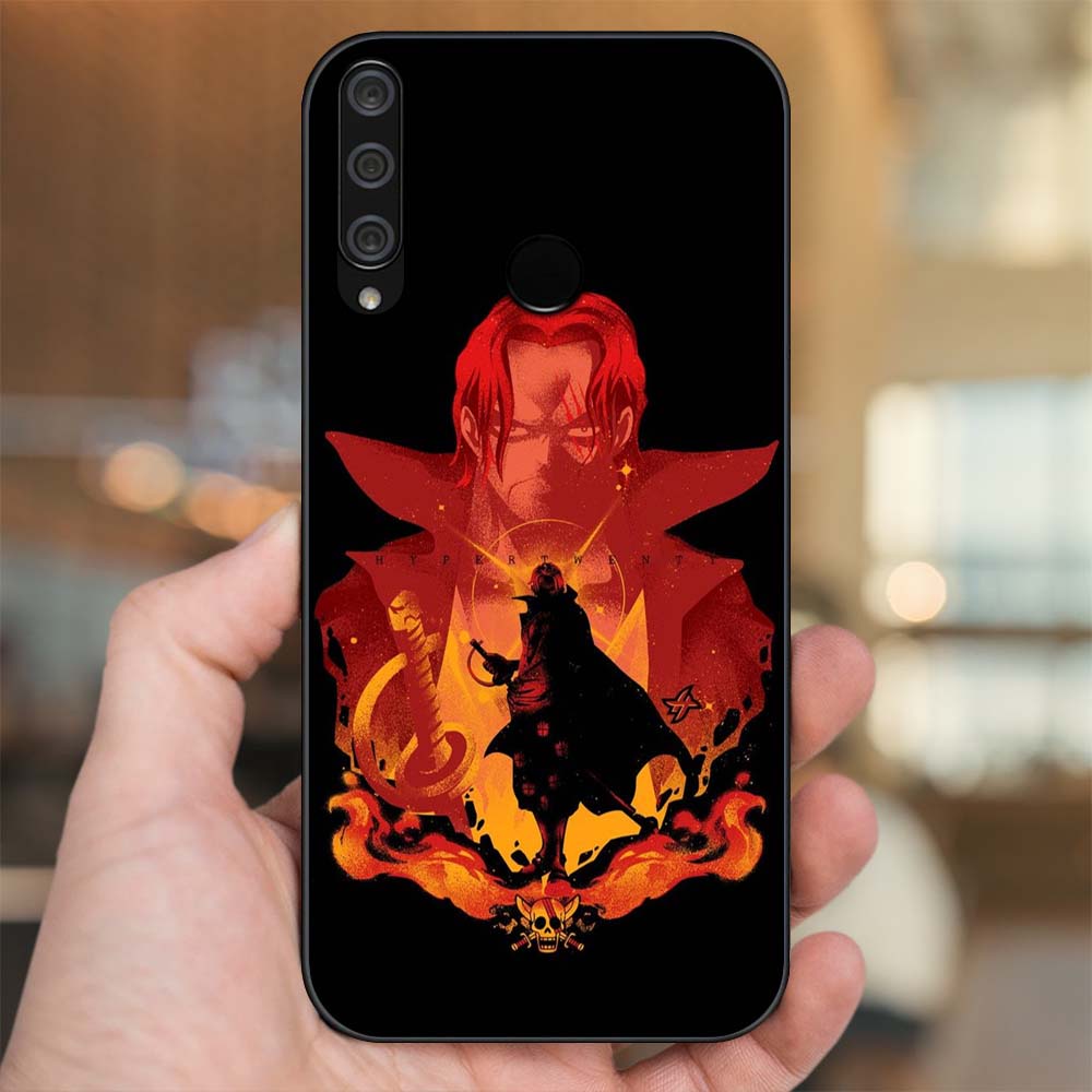 Ốp lưng Huawei Y6P viền đen in hình Shanks One Piece Đảo Hải Tặc