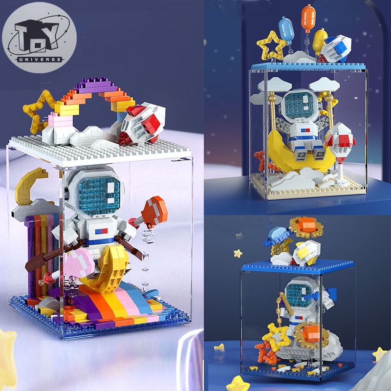 Đồ Chơi Lắp Ráp Mô Hình Phi Hành Gia Dễ Thương, Xếp Hình Nhà Du Hành Vũ Trụ Mini 3D Cho Bé Model 2259 Với 300+ Mảnh Ghép