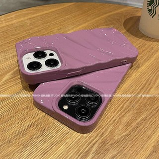 Ốp Điện Thoại Mềm Màu Tím Trơn Cho Iphone 13 / 12 11 14promax