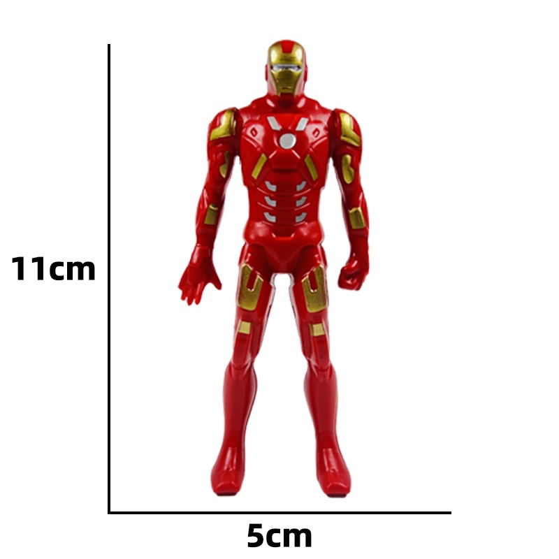 Marvel Anh hùng 8CM Avengers Biệt đội siêu anh hùng Mô Hình Nhân Vật -Spider Man,Iron Man,Captain America, Black Panther, Batman & Groot