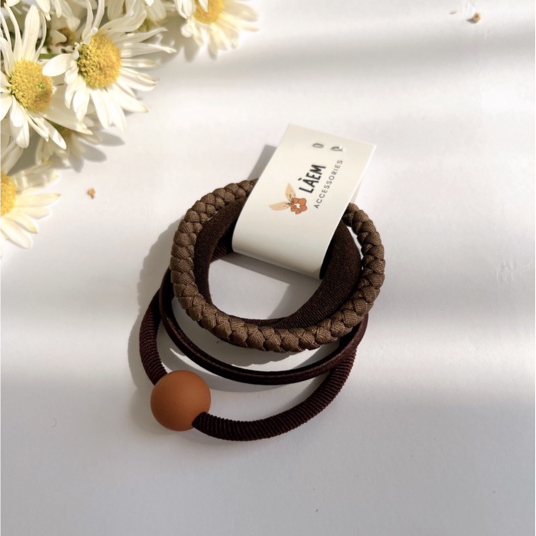 Combo Dây Buộc Tóc Đính Hạt T03 LAEM