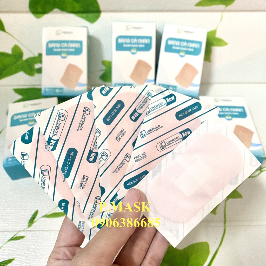 BĂNG CÁ NHÂN VẢI LIWORLDCO BẢN TO 7.2 X 3.8 CM 30 MIẾNG / HỘP