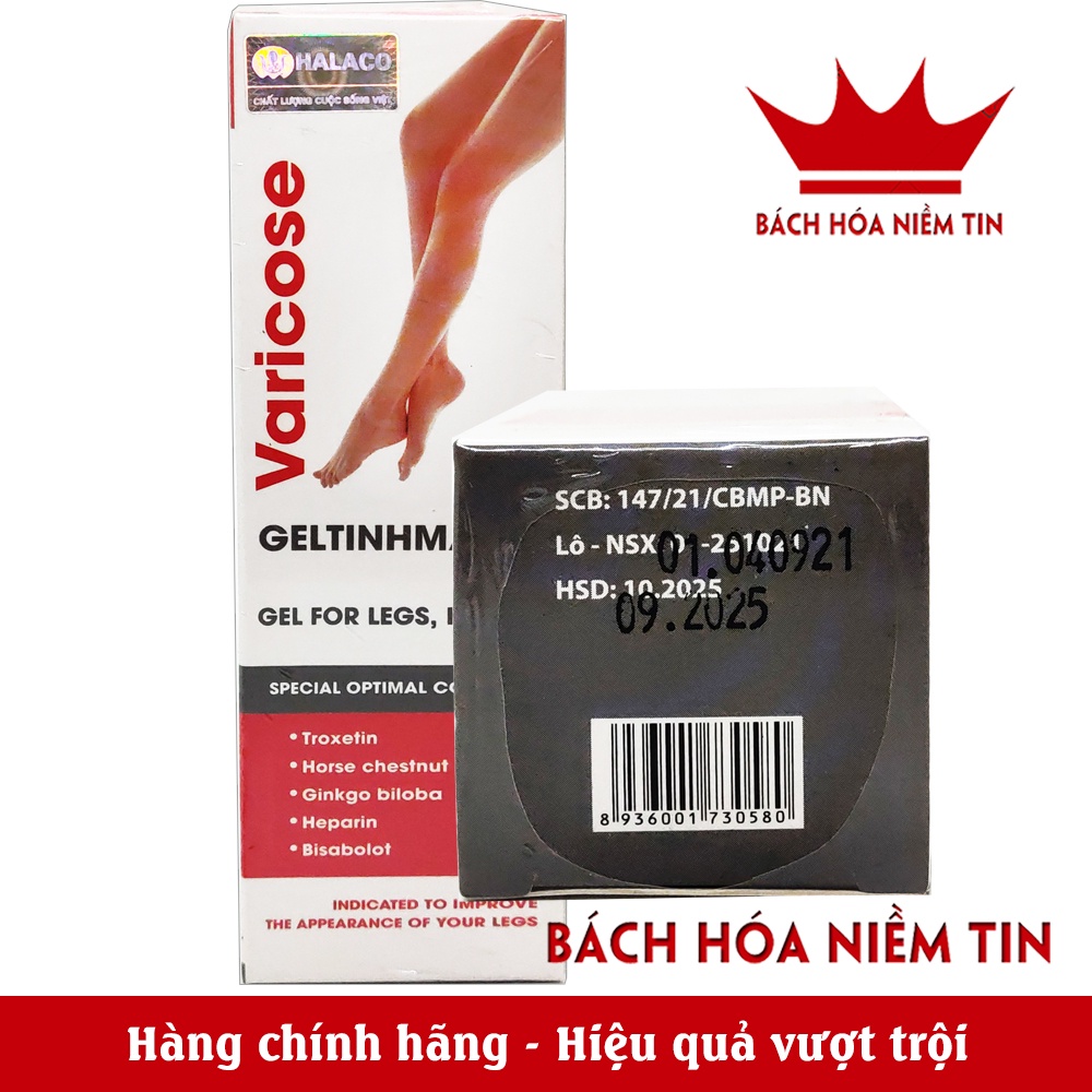 Kem Giảm Suy Giãn Tĩnh Mạch Varicose 75ml - làm mờ vết nhăn thâm tím do giãn tĩnh mạch, giảm đau nhức mỏi, tê nóng