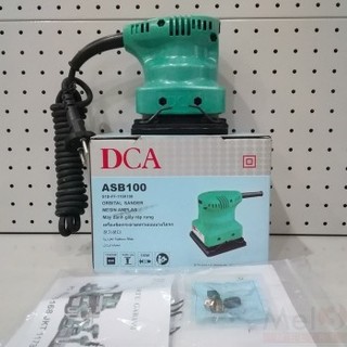 Máy chà nhám rung vuông dca 150w asb100 100x110mm