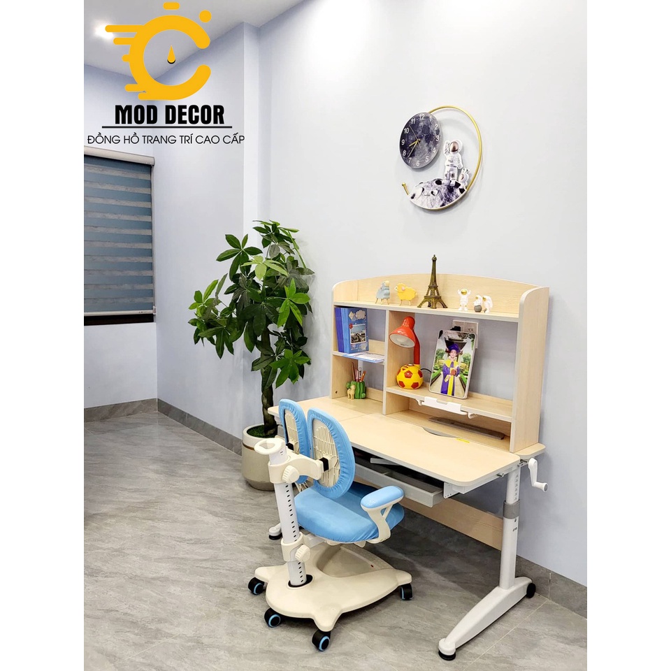 Đồng hồ treo tường trang trí có đèn, tráng gương MOD Decor PHI HÀNH GIA mã 21144, Lianzhang JJT