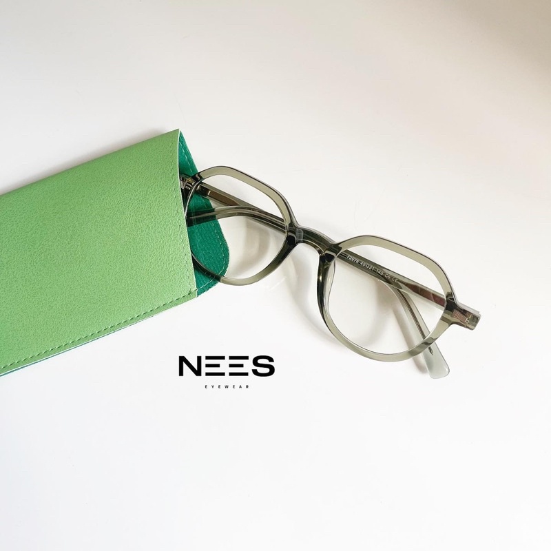Kính cận NEES gọng đa giác Cookie nhựa trong phong cách 72076