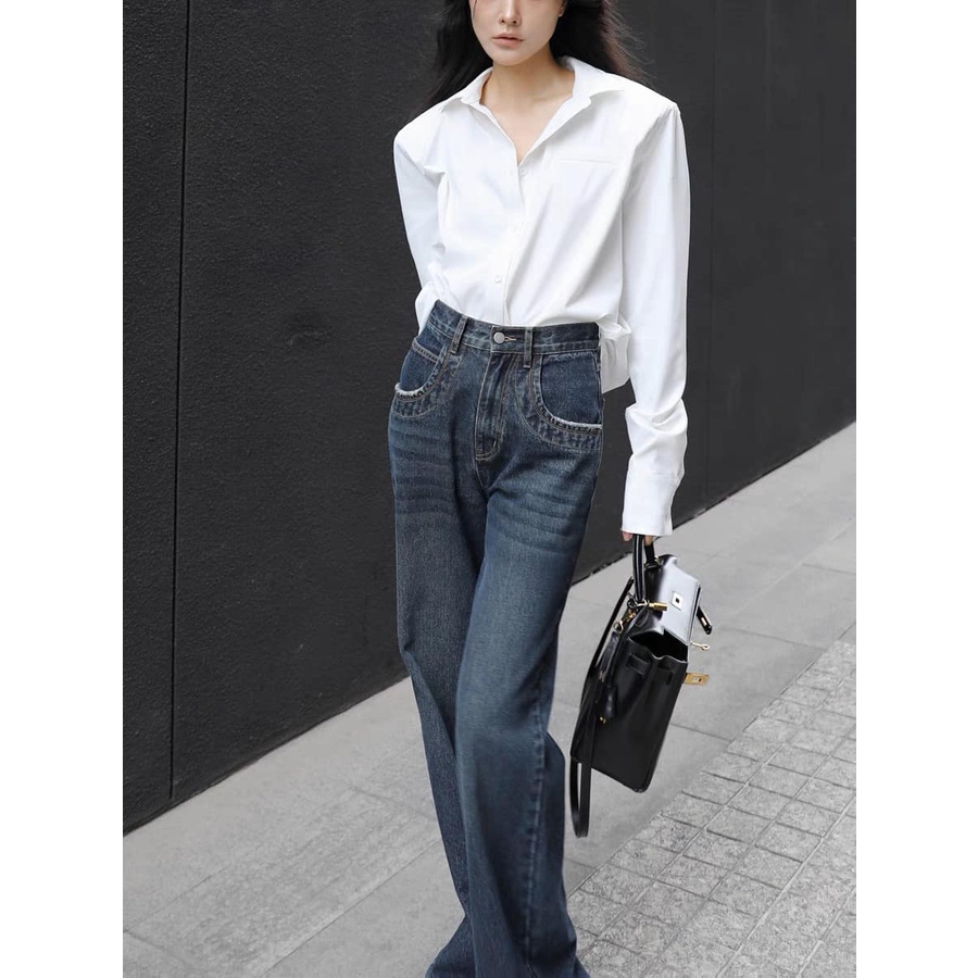 Áo Sơmi Đôn Vai Trắng Eclipse Clothing