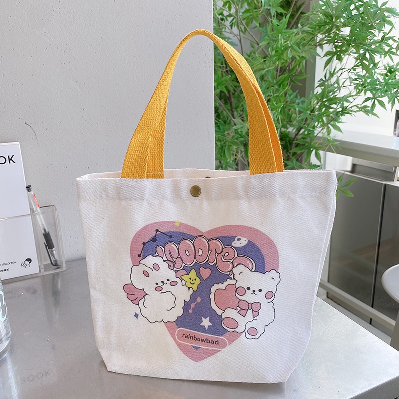 Túi Xách Canvas Họa Tiết Hoạt Hình Phong Cách Trung Hoa