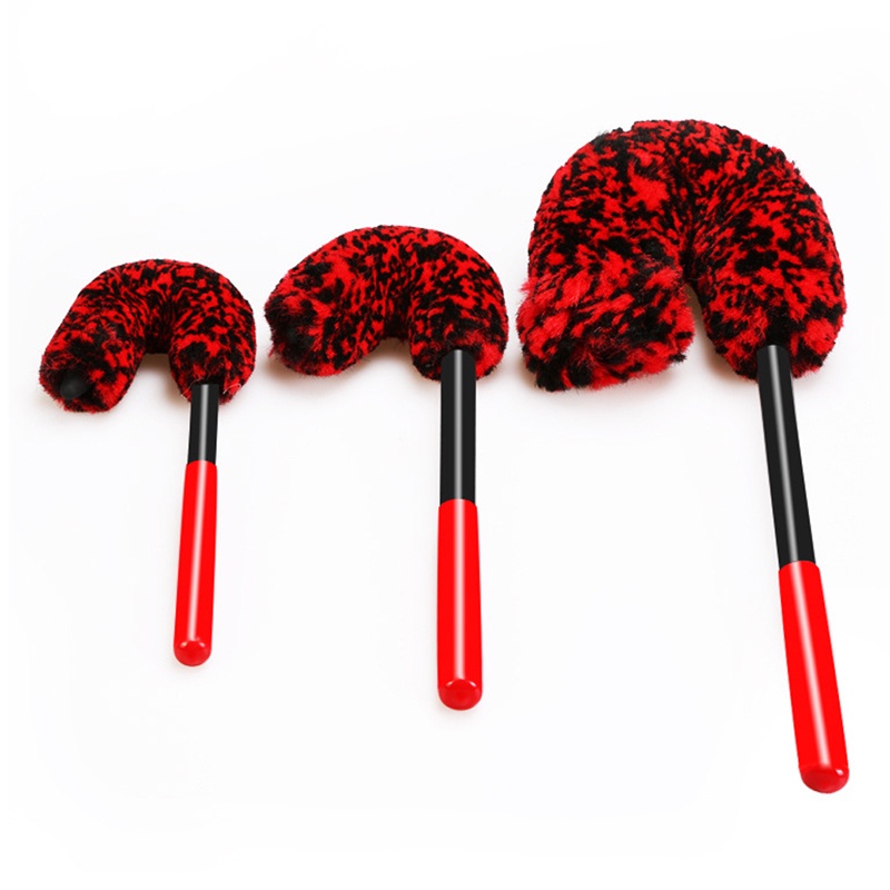 Bàn Chải Vệ Sinh Bánh Xe Hơi Cán Dài Bằng Len Cứng Có Thể Tháo Rời