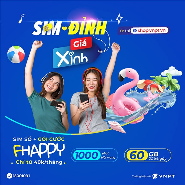 SIM FHAPPY 2G/NGÀY MIỄN PHÍ 12T KHÔNG CẦN NẠP THÊM TIỀN