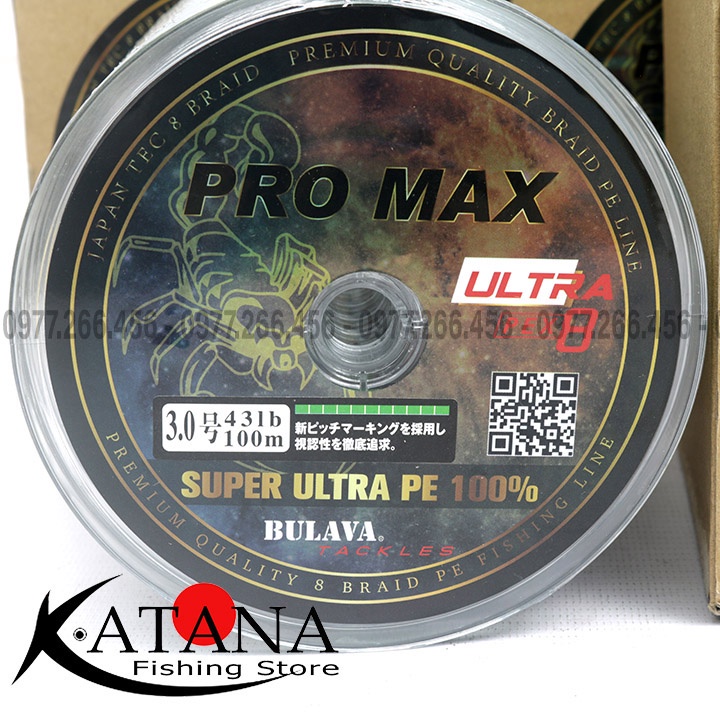 Dây PE Bulava Pro Max 100m - có liền 10 cuộn 1000m