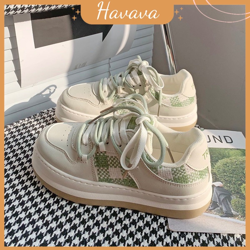 Giày thể thao nữ sneaker độn đế bigsize phong cách hàn quốc dễ thương HAVAVA G012