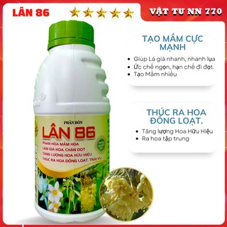 Phân bón lân 86 già lá chặn đọt, phân hóa mầm hoa, ra hoa đồng loạt - chai 500ml