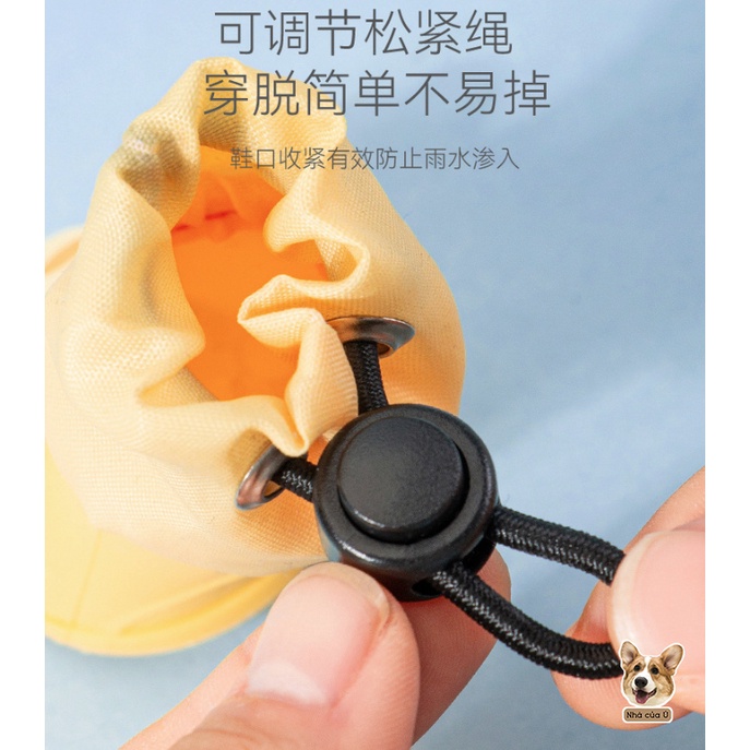 Giày Cho Chó Mèo Nhà của Ú - Giày Đi Mưa Cao Su Chống Nước Siêu Xinh