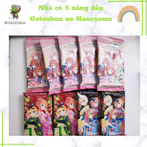 1 Pack Random/ thẻ nhân phẩm - Nhà có 5 nàng dâu Gotoubun no Hanayome Wafer 3, Sticker Nhật Bản