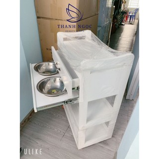 XE ĐẨY SPA GỖ CÓ NGĂN ĐỂ BÁT NƯỚC