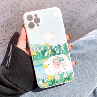 Ốp Lưng Silicon Màu Bảo Vệ Camera Rabbit Happiness
