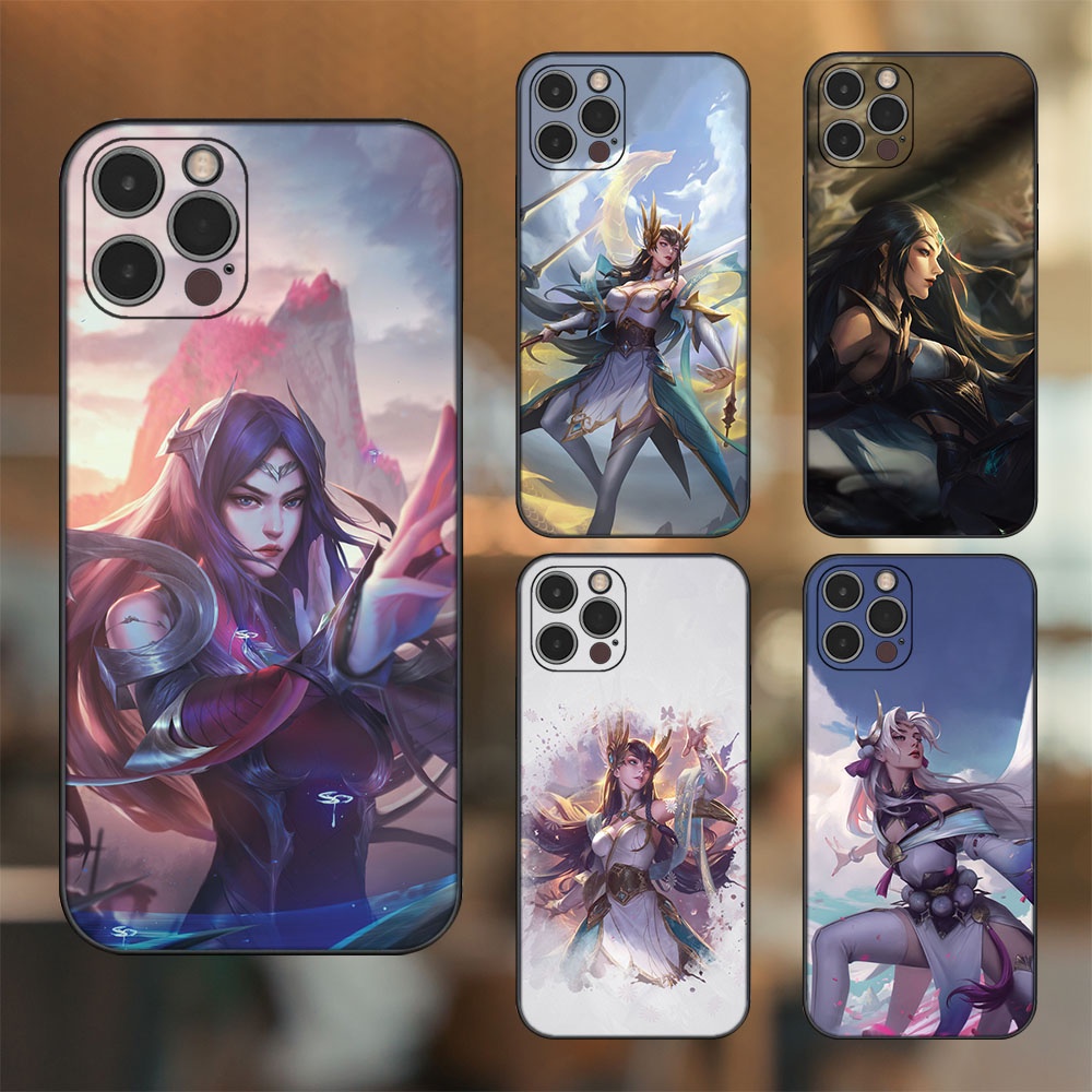 Ốp lưng iPhone 12 Pro dẻo đen cạnh vuông in hình Irelia Liên Minh Huyền Thoại