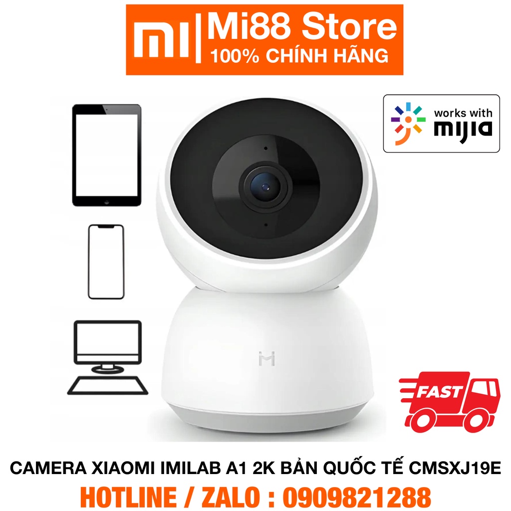 Camera Giám Sát IP xoay 360° Xiaomi Imilab A1 2k 1296p Bản Quốc Tế CMSXJ19E Chính Hãng FullBox