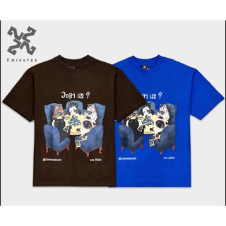 Áo thun 2Minutes Mèo oánh bài Unisex Form Oversize