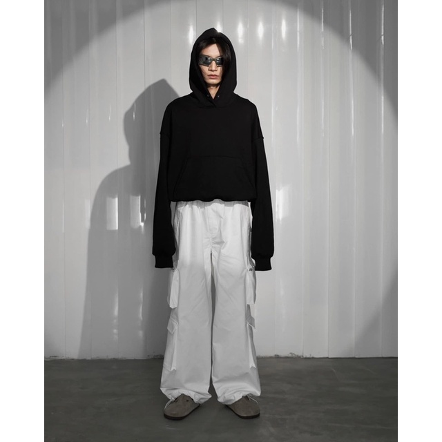 Hoodie Crop Maverik màu đen chính hãng