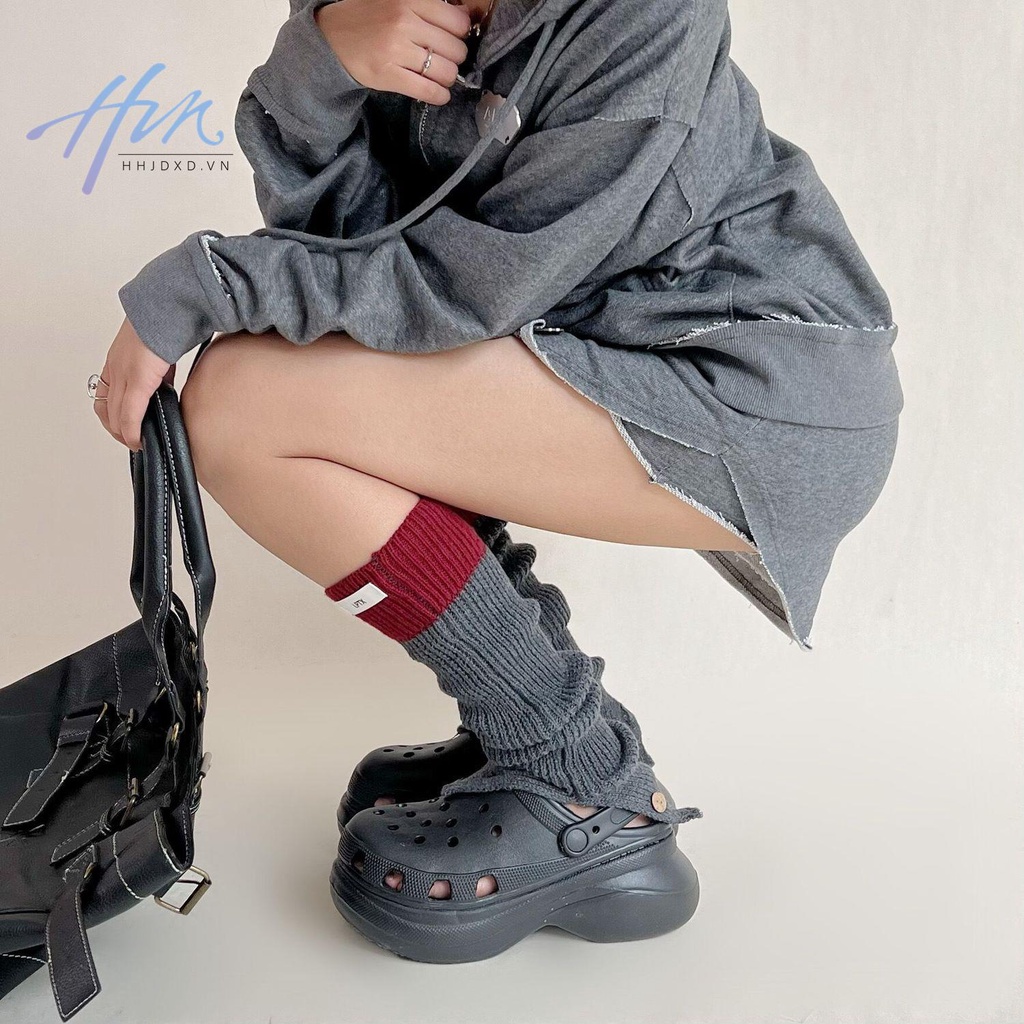 Hàng Mới Về Mới Vớ Dệt Kim Che Chân Phối Màu Tương Phản Phong Cách Mỹ Dễ Phối Đồ Cho Nữ