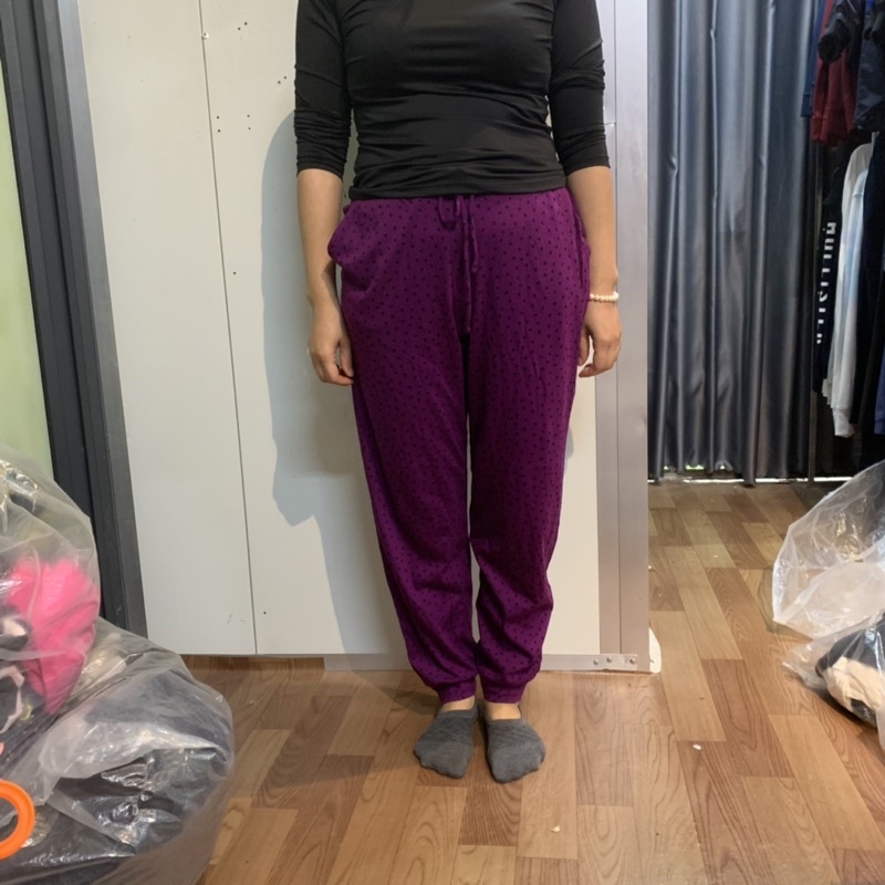Quần jogger cotton mặc nhà nữ dư xịn