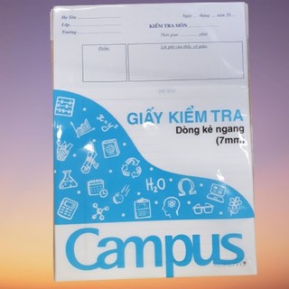 Giấy kiểm tra cấp 2 kẻ ngang campus