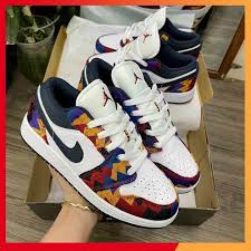 Giày sneaker JD1 Low thổ cẩm bản tiêu chuẩn cao cấp đủ size cho nam và nữ