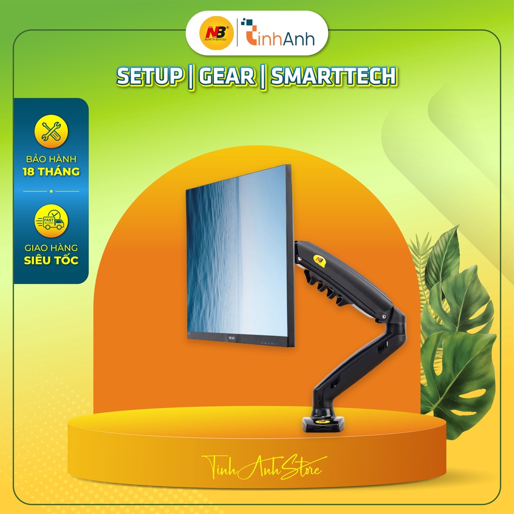 GIÁ TREO MÀN HÌNH NB F80, Arm màn hình máy tính TẢI TRỌNG 9KG DÀNH CHO MÀN 17-32 INCH - THIẾT KẾ MỚI NHẤT 2022