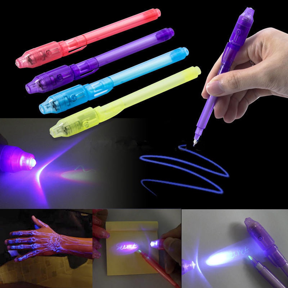 Bút Mực Vô Hình Gắn Đèn UV Cho Học Sinh