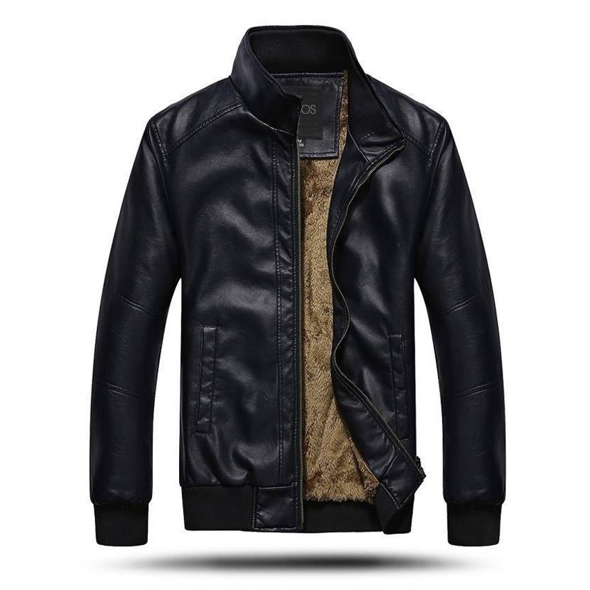 Áo khoác da lót lông siêu ấm Chất da thái, không bong, tróc