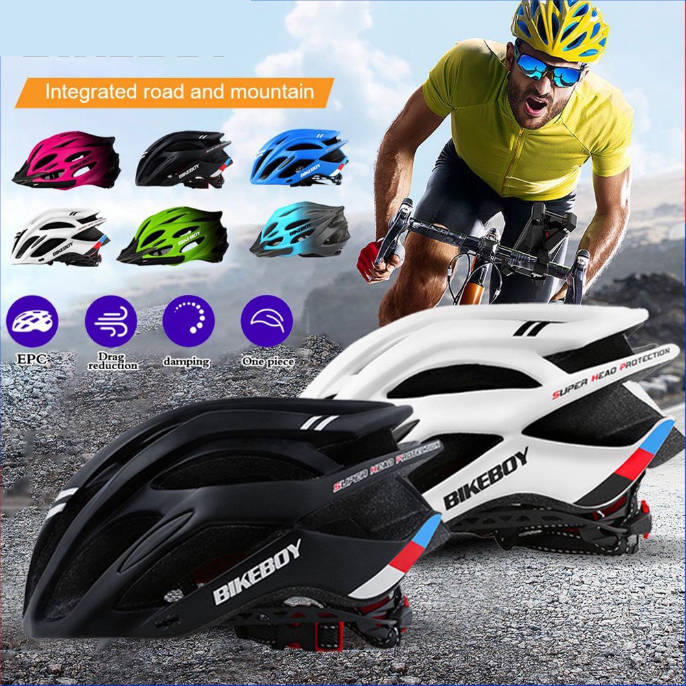 Bikeboy Mũ bảo hiểm xe đạp siêu nhẹ Mtb thể thao nam nữ Thích hợp cho đua xe địa hình với hệ thống hấp thụ sốc