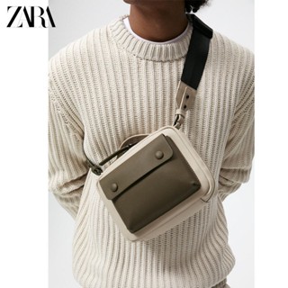 Túi Đeo Chéo ZARA Dáng Vuông Nhỏ Phối Màu Thời Trang Cho Nam