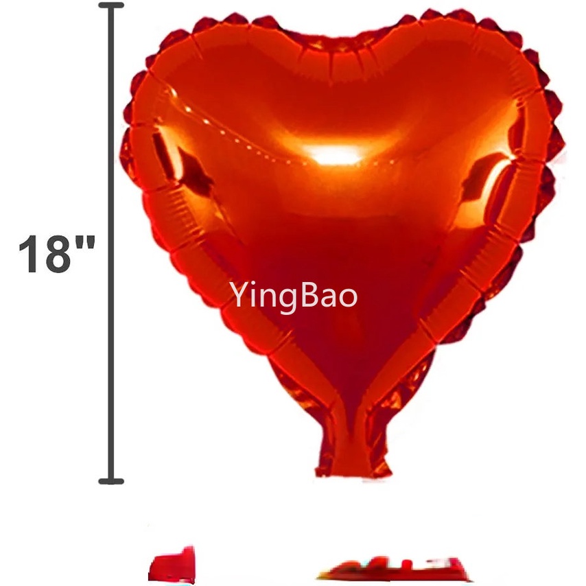 Set 5 Bong Bóng Hình Trái Tim 18 "Trang Trí Tiệc Cưới / Sinh Nhật / Đính Hôn Lãng Mạn