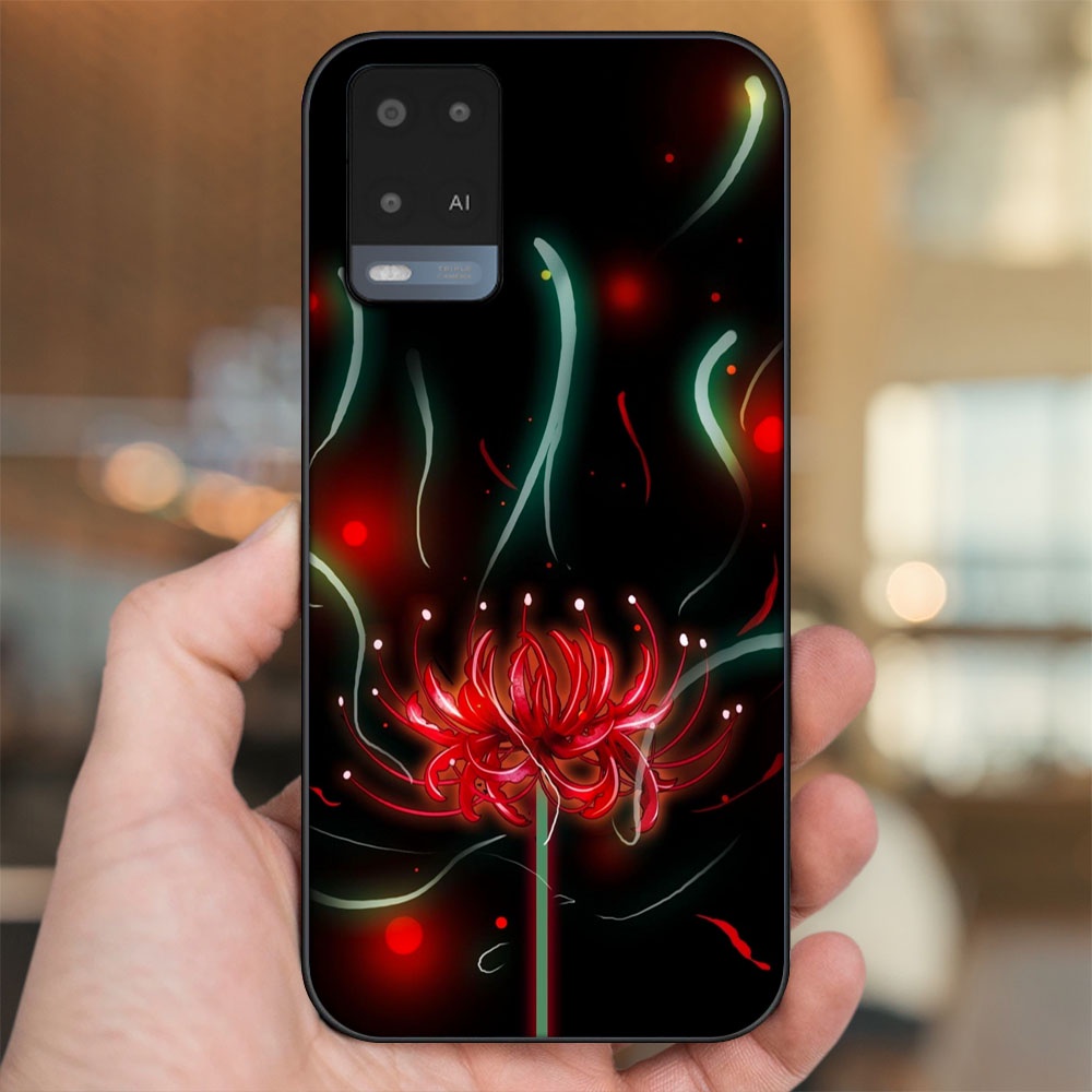 Ốp lưng Oppo A54 4G, A54 5G viền đen in hình Hoa Bỉ Ngạn Hoa Mạn Đà La