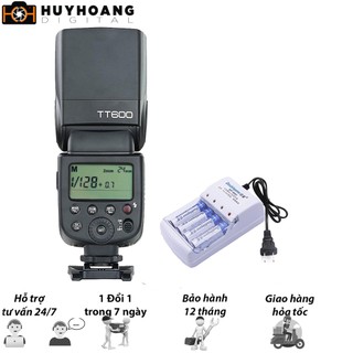 Đèn Flash Godox TT600 Tặng Kèm Bộ Pin Sạc - Hàng Nhập Khẩu